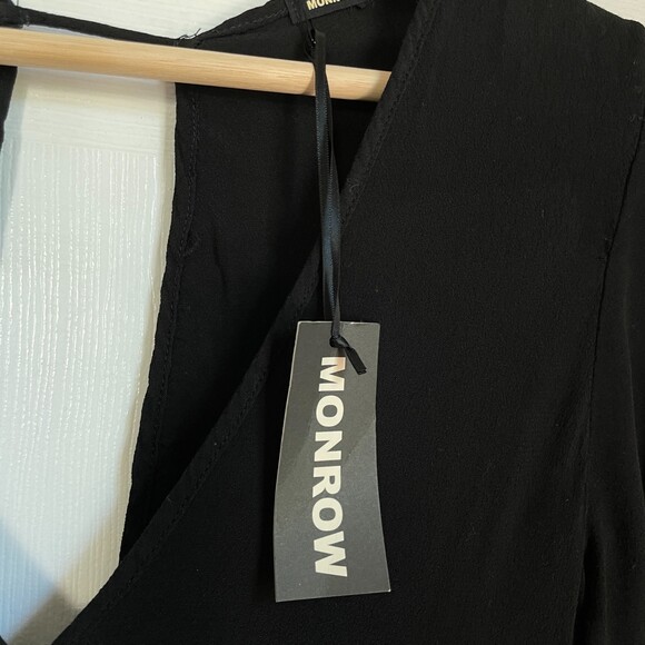 NWT Monrow black long sleeve romper jumpsuit - Picture 3 of 9
